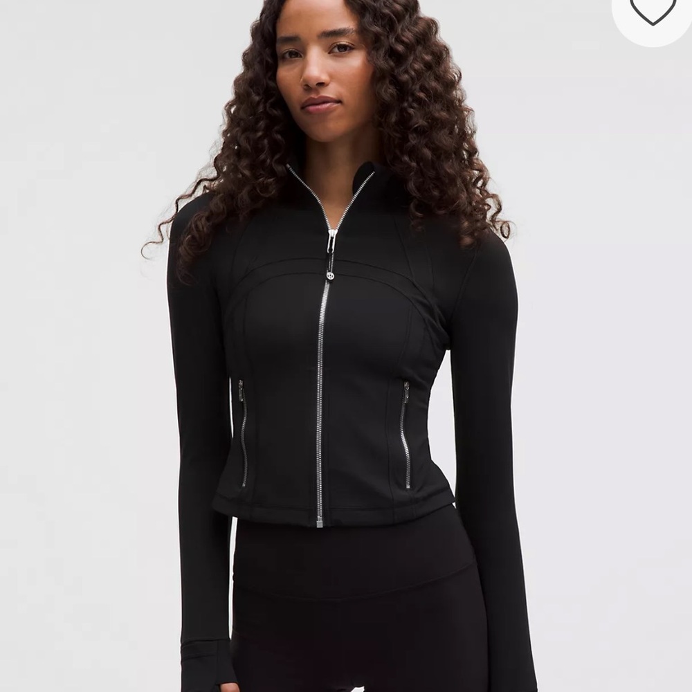 Lululemon Athletica Black Jacket with Silver Zipper